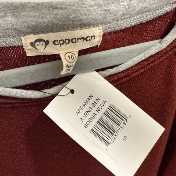 Appaman boys Dark Red Crewneck Sweater size 10 nwt - Picture 2 of 3